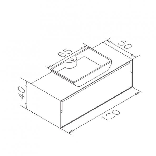 Orka Craft 120 cm Ceviz-Antrasit Banyo Dolabı Alt Modül ve Lavabo - 4