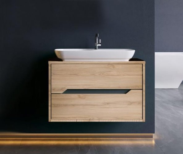 Orka Galia 80 cm MDF Legnano Banyo Dolabı Alt Modül ve Lavabo