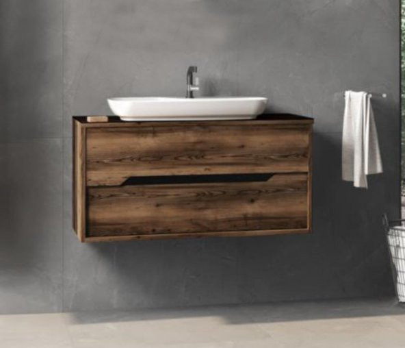 Orka Galia 100 cm MDF Ella Banyo Dolabı Alt Modül ve Lavabo