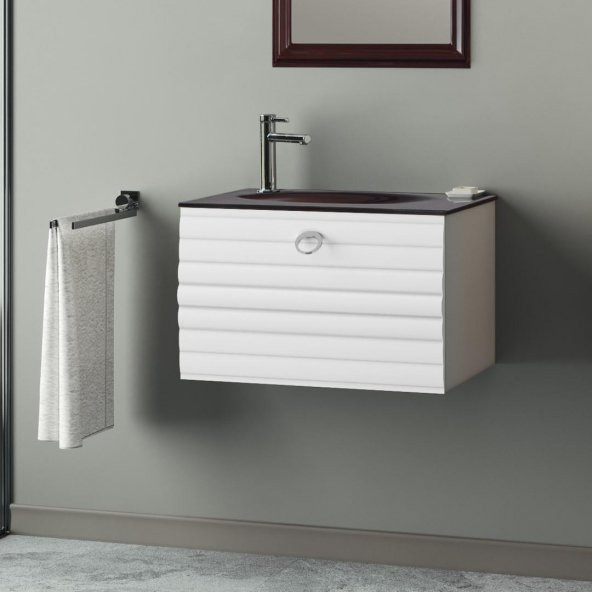 Orka Anzer 60 cm MDF Beyaz Banyo Dolabı Takımı - 2