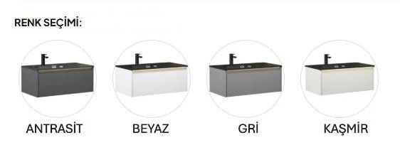 Orka Lisbon 90 cm Mat Beyaz Banyo Dolabı Alt Modül ve Lavabo - Resim 5