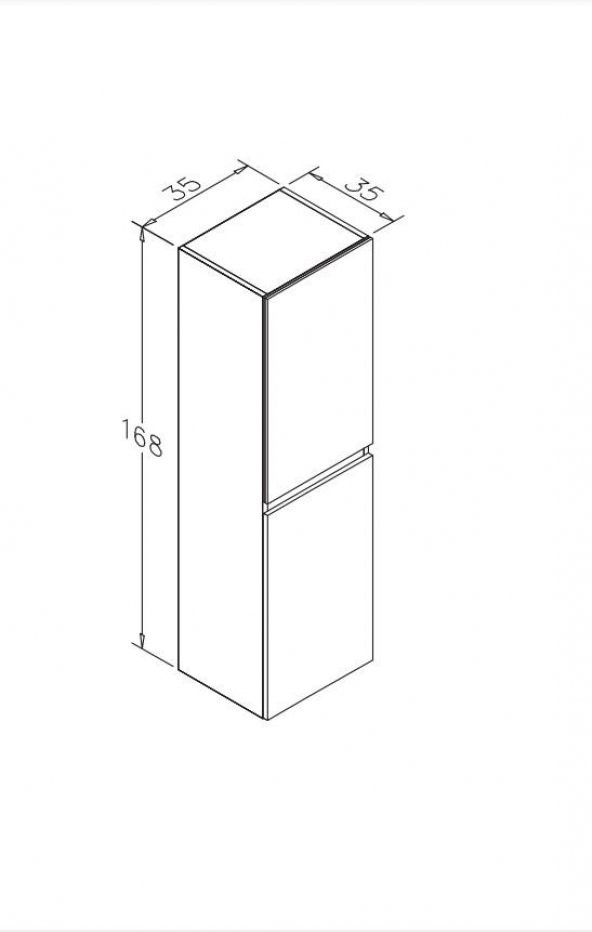 Orka Terme 80 cm Beyaz Banyo Dolabı Takımı ve Boy Dolabı - Resim 4