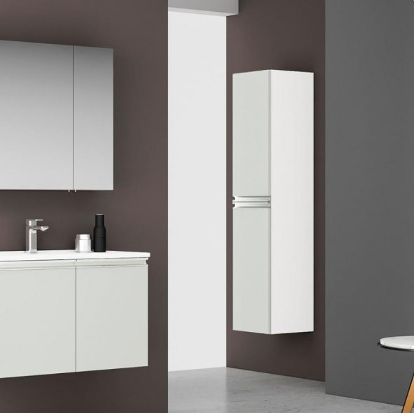 Orka Terme 60 cm MDF Kaşmir Taş Banyo Dolabı Takımı ve Boy Dolabı