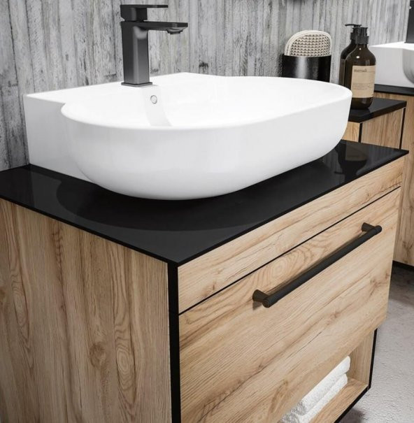 Orka Knidos 70 cm MDF Legnano Banyo Dolabı Takımı