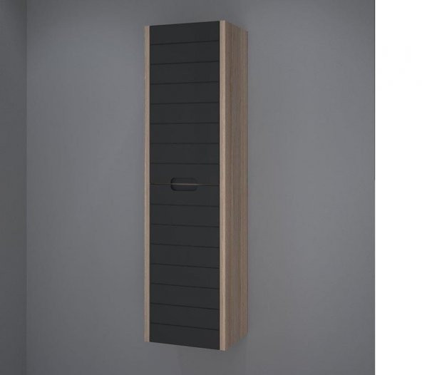 Denko Mostar 90 cm Banyo Dolabı Takımı ve Boy Dolabı-SİYAH - Resim 3