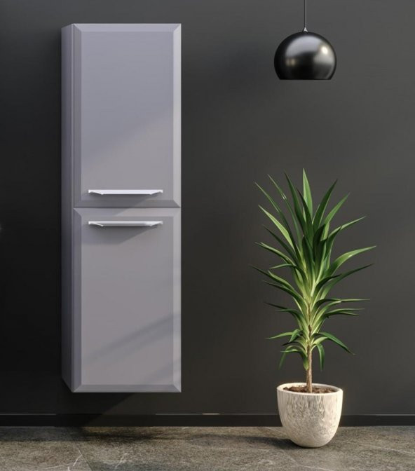 Orka Nuvola 80 cm Gri Banyo Dolabı Takımı ve Boy Dolabı - Resim 3