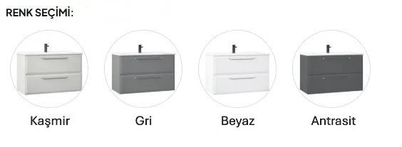 Orka Nuvola 100 cm Beyaz Banyo Dolabı Takımı ve Boy Dolabı - Resim 6