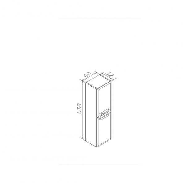 Orka Nuvola 100 cm MDF Beyaz Banyo Dolabı Takımı ve Boy Dolabı - 5