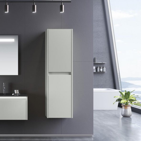 Orka Lisbon 40 cm Mat Kaşmir Banyo Boy Çamaşır Dolabı ürün görseli