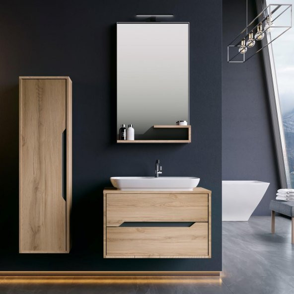 Orka Galia 40 cm MDF Legnano Banyo Boy Çamaşır Dolabı - 2