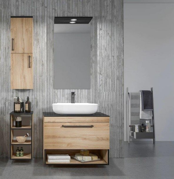 Orka Knidos 30 cm Legnano Banyo Boy Çamaşır Dolap ve Alt Yan Dolabı - 4