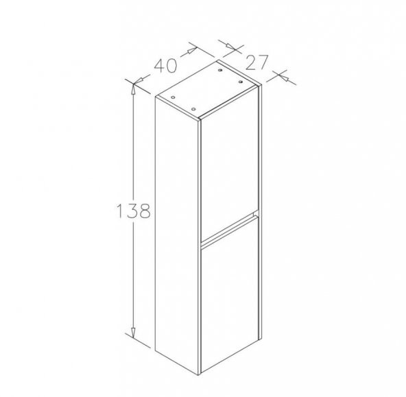 Orka Aydos 40 cm Banyo Boy Çamaşır Dolabı - 3
