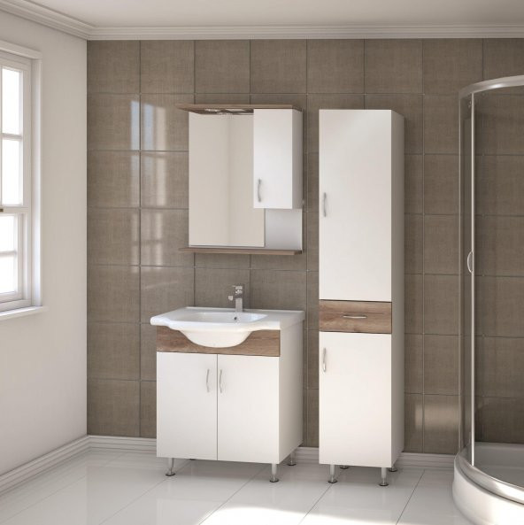 Denko Trend 35 cm MDF Boy Banyo Çamaşır Dolabı - 3