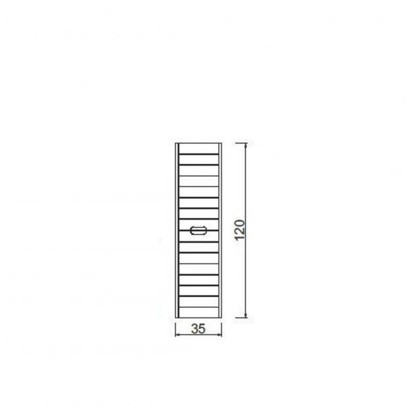 Denko Mostar 35 cm MDF ve Lake Banyo Boy Dolabı, Çamaşırlık - 2