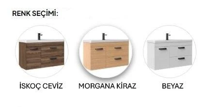 Orka Nova 100 cm İskoç Ceviz Banyo Dolabı Takımı - Resim 5