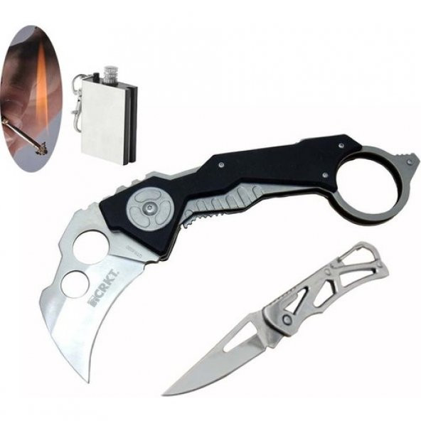 Crkt Serisi QTR-6320WY 23 cm Baracas Çakı Seti SLN677