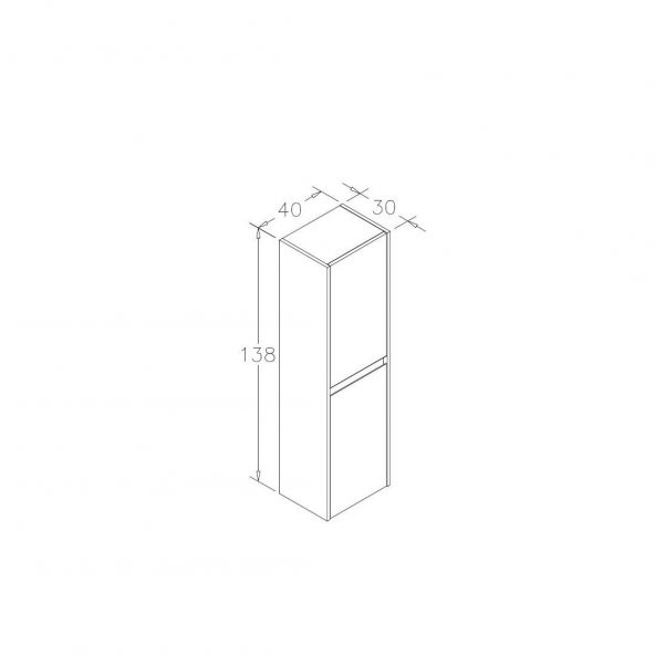 Orka Lisbon 110 cm MDF Antrasit Banyo Dolabı Takımı ve Boy Dolabı - 4