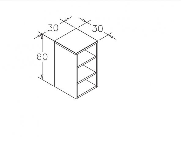 Orka Knidos 90 cm Legnano Banyo Dolabı Takımı ve Boy Dolabı - Resim 7