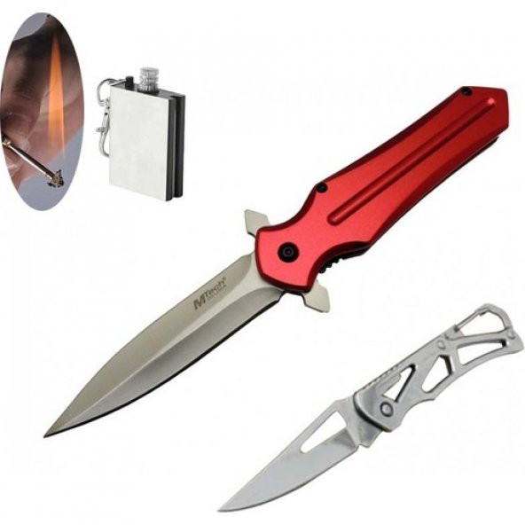 Mtech Serisi 4-22-3 21 cm Kırmızı Metal Çakı Seti SLN172