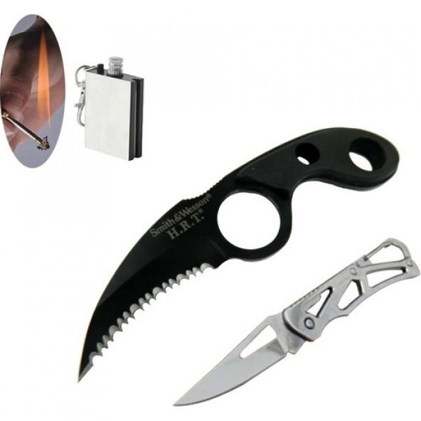 Smith&wesson Serisi Swhrt2-15 cm Siyah Bıçak Seti SLN462