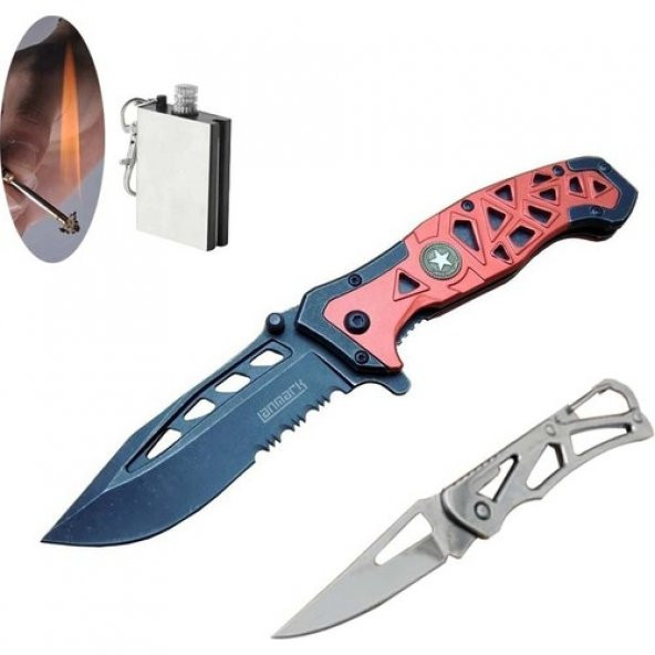 Lanmark Serisi MX50-20 cm Kırmızı Çakı Seti SLN391
