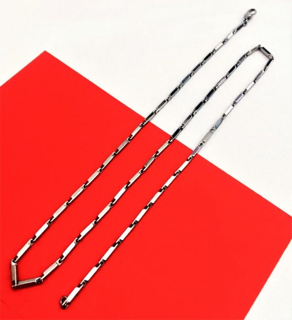 316L CERRAHİ ÇELİK 2 MM 55 CM ÇELİK KOLYE-ÇKOL97 - 2
