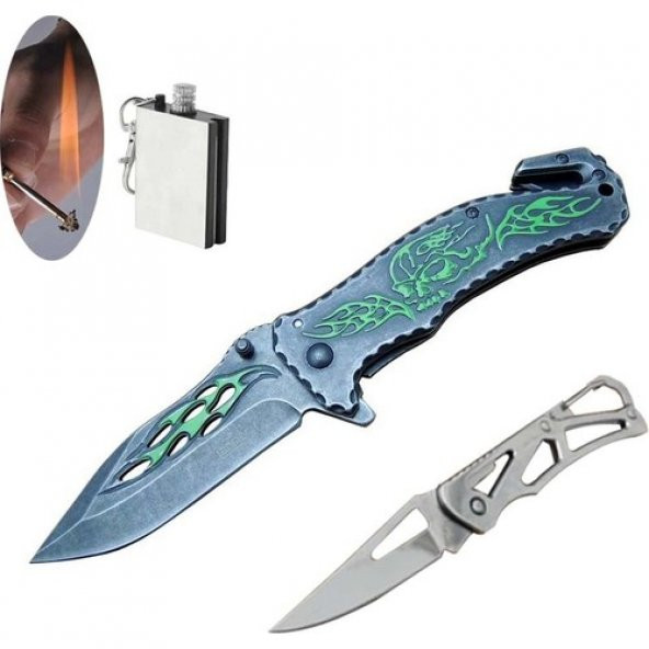 Lanmark Serisi Yz-70-20.5 cm Yeşil Çakı Seti SLN395