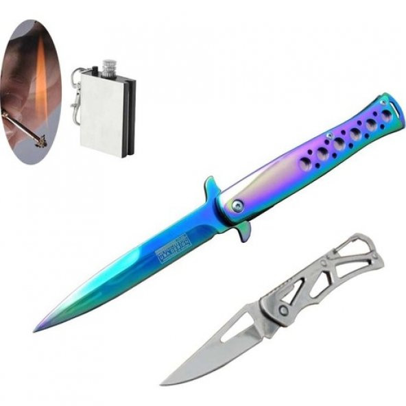Columbia SERISI	FST-1111-C 23 cm Ti-Lite Gökkuşağı Çakı Seti SLN49