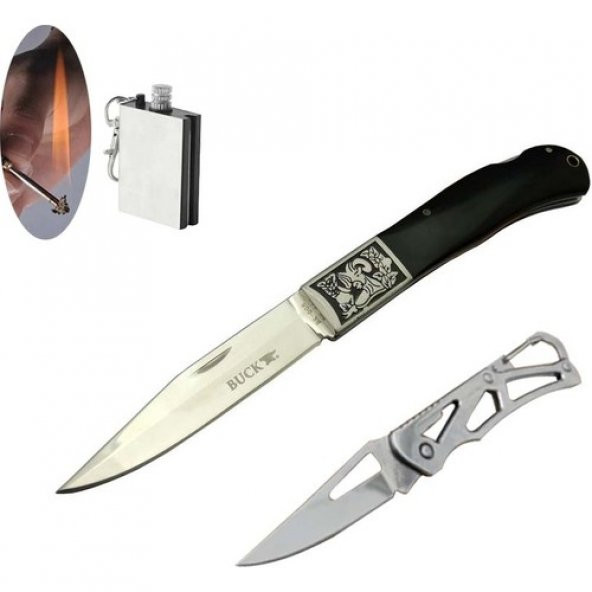 Buck Serisi BK008BK-23 cm Maun Çakı Seti SLN560