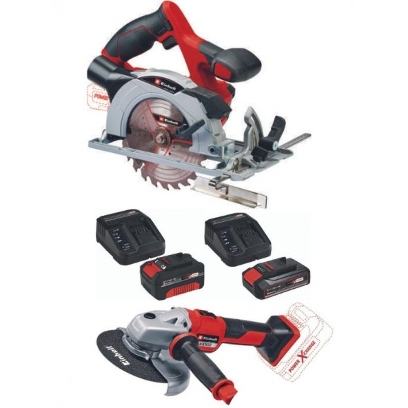 Einhell TE-CS 18/150 Daire Testere Axxio 18/150 Avuç Taşlama 2.5ah-4.0ah Akülü Set