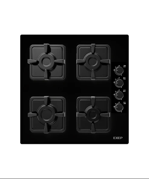 Exep 2 Lı Sıyah Cam Ankastre Set Ed401-Eo320 - 3