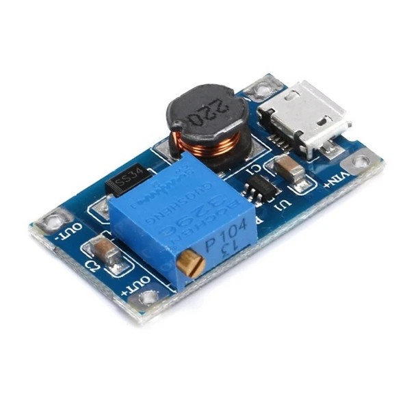 MT3608 Micro USB DC-DC Voltaj Yükseltici Modül - USB Soketli - 2A - Resim 7
