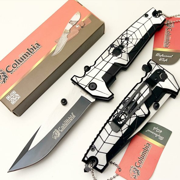 ÖRÜMCEK DİSENLİ METAL ÇAKI 23 CM