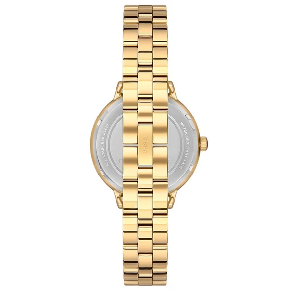 U.S. POLO ASSN. USPA2013-07 ALTIN KAPLAMA KADIN KOL SAATİ - 3