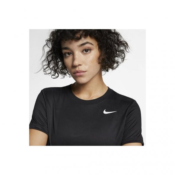 Nike W Nk Dry Leg Tee Crew Kadın Siyah T-Shirt - AQ3210-010