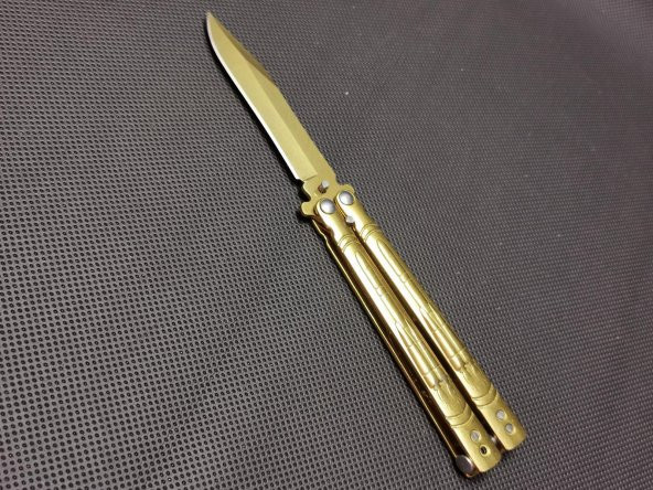 21 cm Gold Renk Kelebek Kamp Çakı