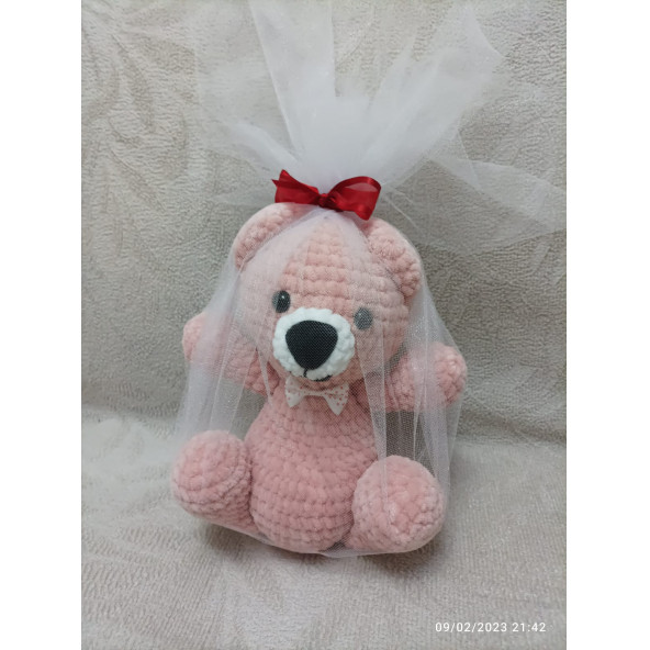 Amigurumi Pembe Kadife Ayıcık