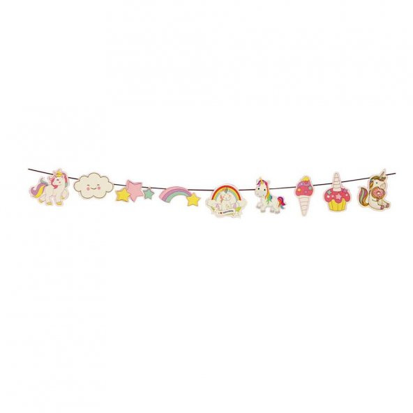 Unicorn Dekoratif Banner - 2
