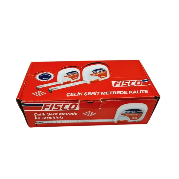 Fısco Uni-Matic II 3 Metre Çelik Şerit Metre | Avuç İçi Rahatlığı ve Kolay Kilitleme | Orijinal - Resim 5