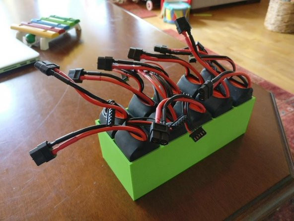 10 Lipo İçin Tepsi 4S 1300Mah Piller Plastik Aparat