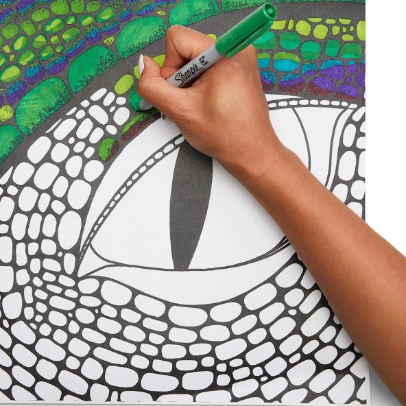 Sharpie Set Permanent Ultra Fine Uç 12 Li Fine Uçlu Keçeli Markör Kalem - 6