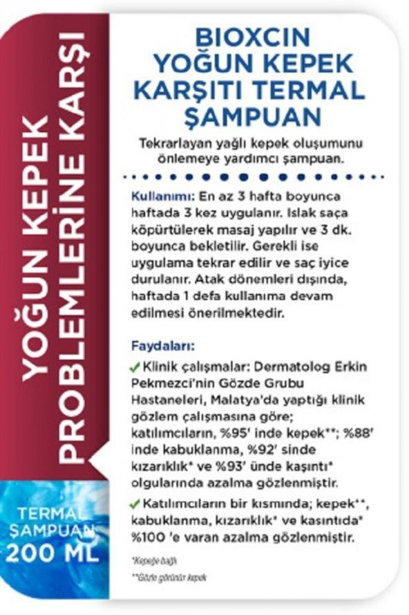 Bioxcin Aqua Thermal Yoğun Kepek Karşıtı Şampuan Ds 200Ml - 4