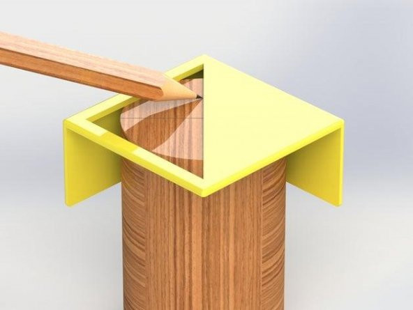 Cisim Merkez Bulma Ölçme Aleti Kenar Köşe Aparatı Çizim Maket - Resim 2