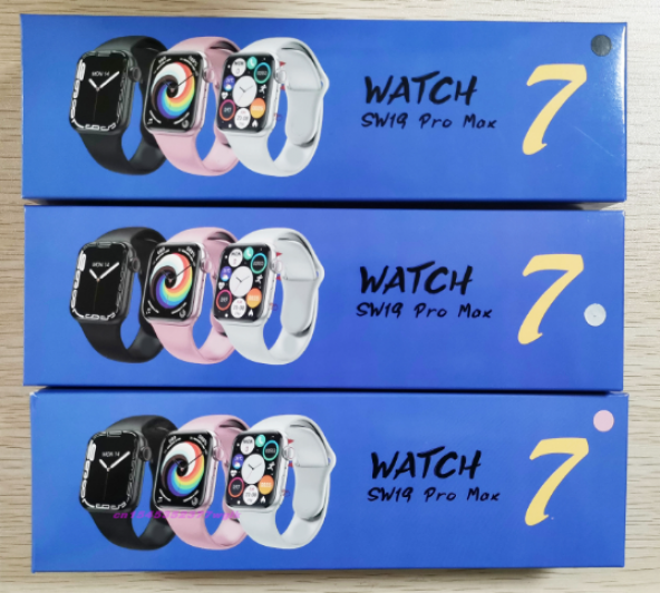 Watch 7 Sw19 Pro Max Akıllı Saat Şık Tasarımı Siyah Renkli Smart Watch Beats Studio Buds Yeni Nesil Kulak İçi Beyaz Renk Kulaklık - 6