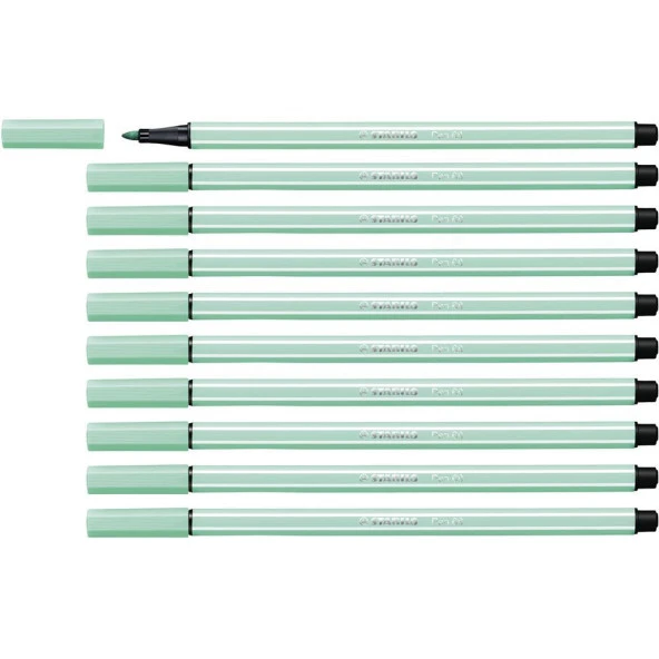 Stabilo Keçe Uçlu Boya Kalemi 1 MM Buz Yeşili Keçeli Kalem (10 Lu Paket)
