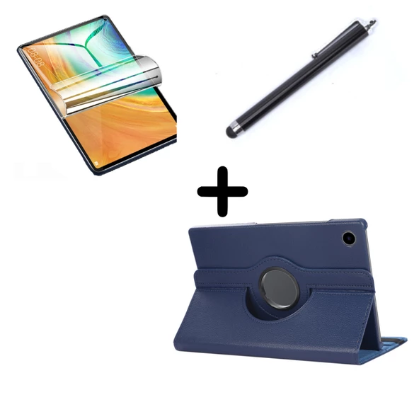 Huawei MatePad SE 10.4inç AGS5-W09 Kılıf Dönen Tablet Kilifi Ekran Koruyucu+Kalem