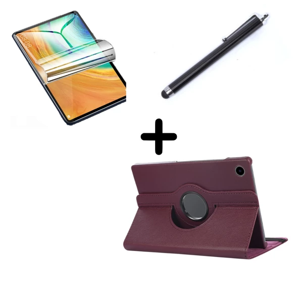 Huawei MatePad SE 10.4inç AGS5-W09 Kılıf Dönen Tablet Kilifi Ekran Koruyucu+Kalem - 5