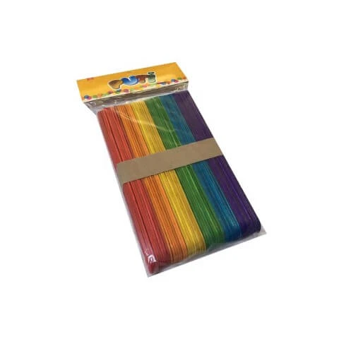 Puti Ahşap 50'li Renkli Büyük Dil Çubuğu / 4605 ürün görseli