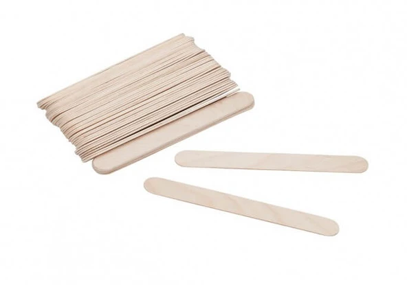 Puti Ahşap Natural 50 Li Büyük Dil Çubuğu / 4612 - Resim 2