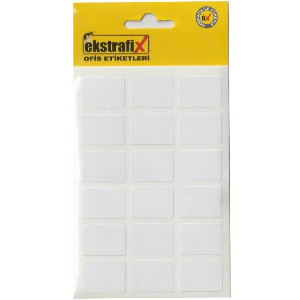 Ekstrafix Ofis Etiketi 16x22 MM 10 Lu Beyaz (10 Yaprak)